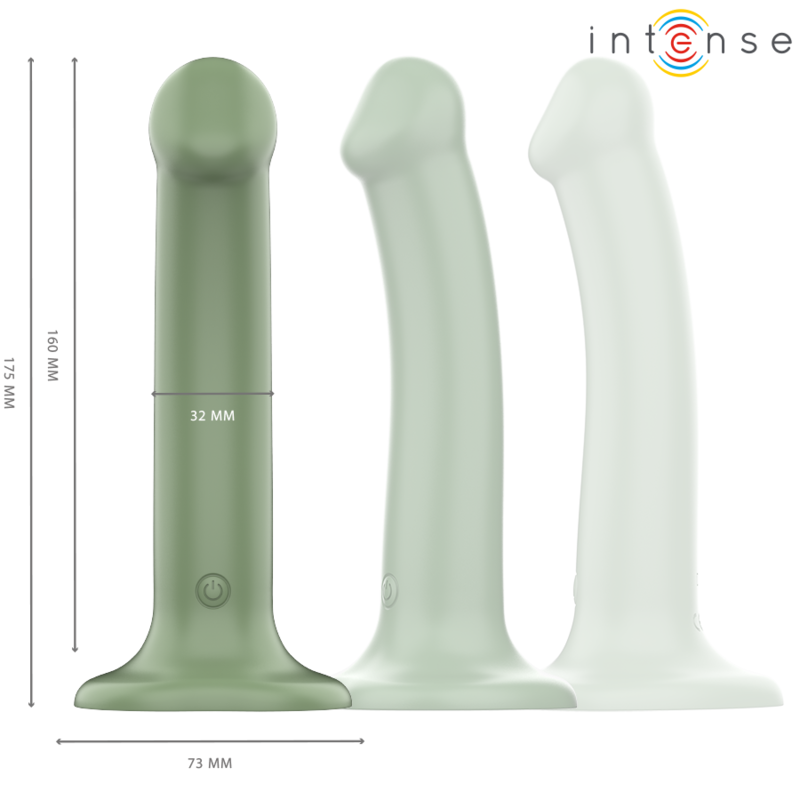 INTENSE - BECCA VIBRATEUR AVEC VENTOUSE 10 VIBRATIONS TÉLÉCOMMANDE VERTE – Image 3