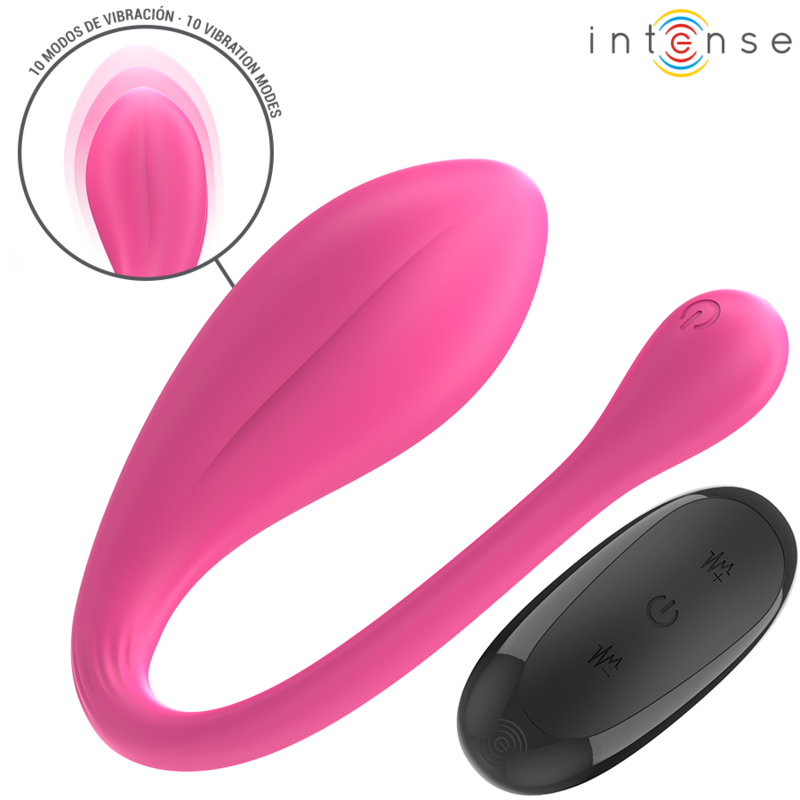 INTENSE - JANICE HUEVO VIBRADOR U DOBLE ESTIMULACIÓN 10 VIBRACIONES ROSA CONTROL REMOTO - Imagen 2