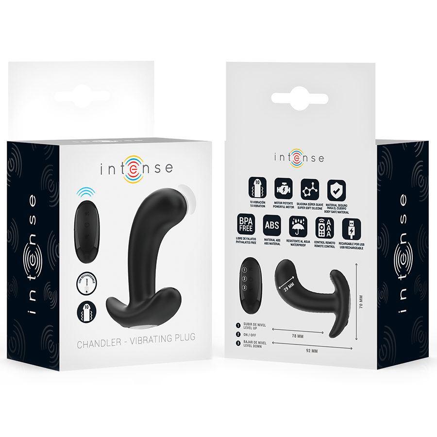 INTENSE - CHANDLER ANAL PLUG 10 VIBRATIONEN SCHWARZ FERNBEDIENUNG – Bild 7