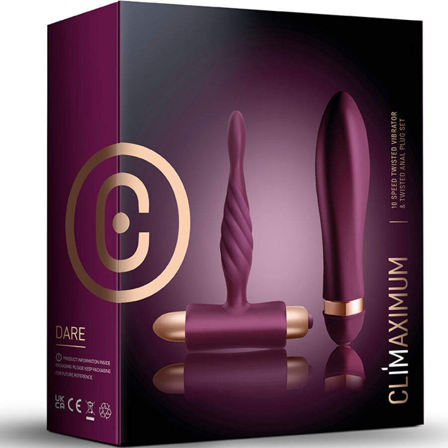 CLIMAXIMUM - KIT SFIDA VIBRATORE TWISTED + PLUG ANALE PER PRINCIPIANTI - immagine 3