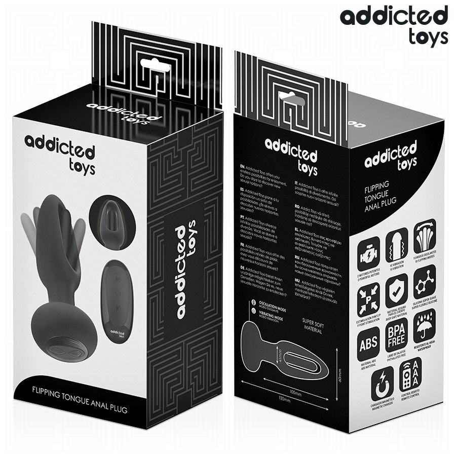 ADDICTED TOYS - PLUG ANAL CON LENGUA VIBRADORA Y CONTROL REMOTO - Imagen 3