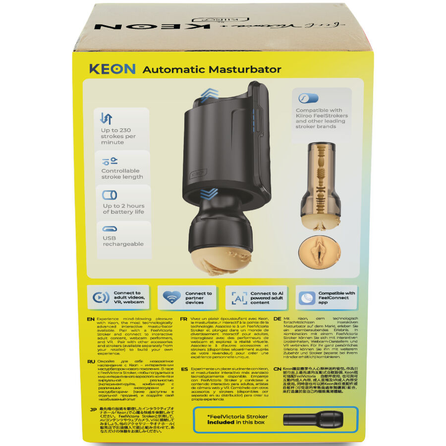 KIIROO - KEON WIFI COMBO VICTORIA JUNE MASTURBADOR AUTOMÁTICO + FEEL STROKER - Imagen 4