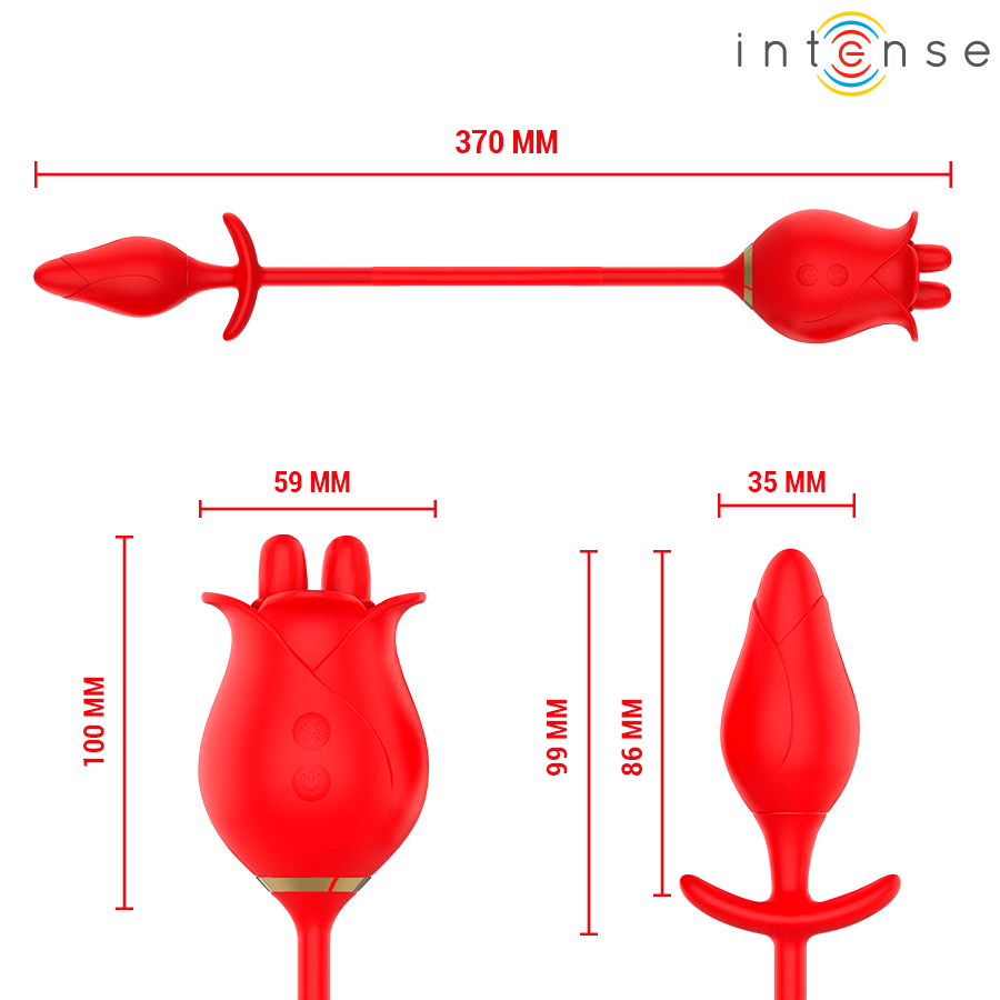 INTENSE - MELANIE DOUBLE STIMULATEUR DE CLITORIS AVEC LANGUE EN ZIGZAG – Image 6