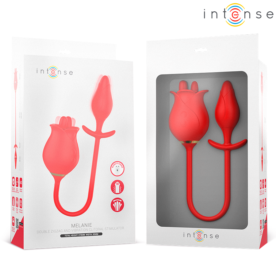 INTENSE - MELANIE DOUBLE STIMULATEUR DE CLITORIS AVEC LANGUE EN ZIGZAG – Image 2