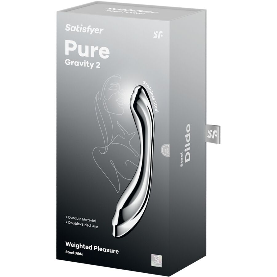 SATISFYER - PURE GRAVITY 2 GODEMICHET DOUBLE EXTRÉMITÉ EN ACIER INOXYDABLE – Image 5