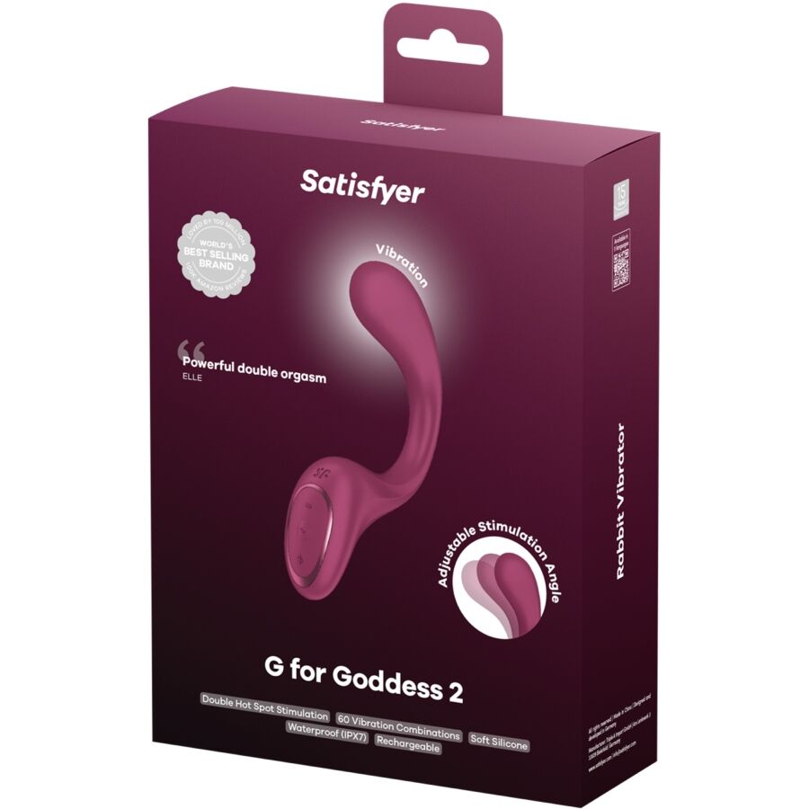 SATISFYER - G FOR GODDESS 2 BOUTEILLE VIBRATEUR LAPIN BORDEAUX – Image 6
