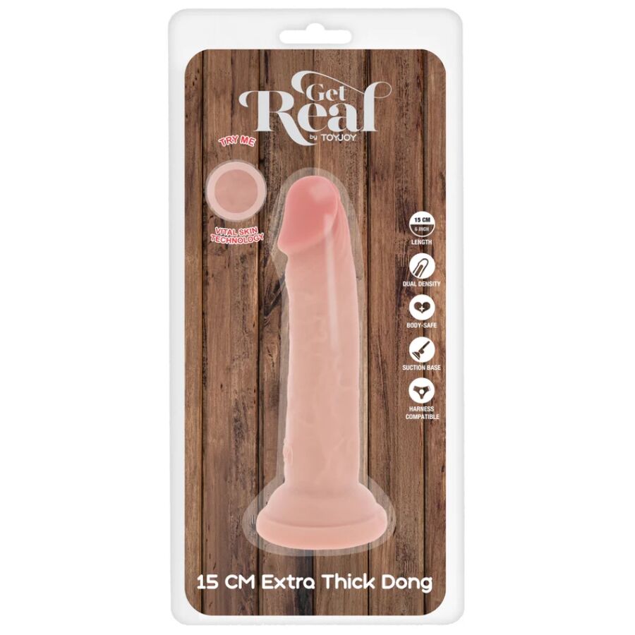 GET REAL - DELUXE DICKER TPE-DONNERSATZ MIT DOPPELTER DICHTE, 15 CM – Bild 5