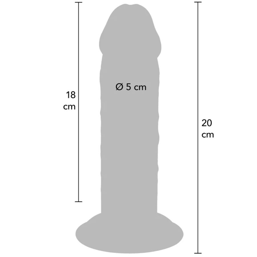 GET REAL - DELUXE THICK DOUBLE-DENSITY TPE DONG 20 CM - Image 4