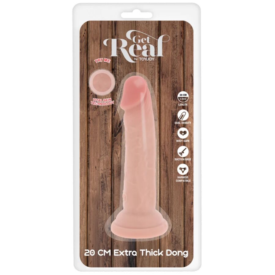 GET REAL - DELUXE THICK DOUBLE-DENSITY TPE DONG 20 CM - Image 5