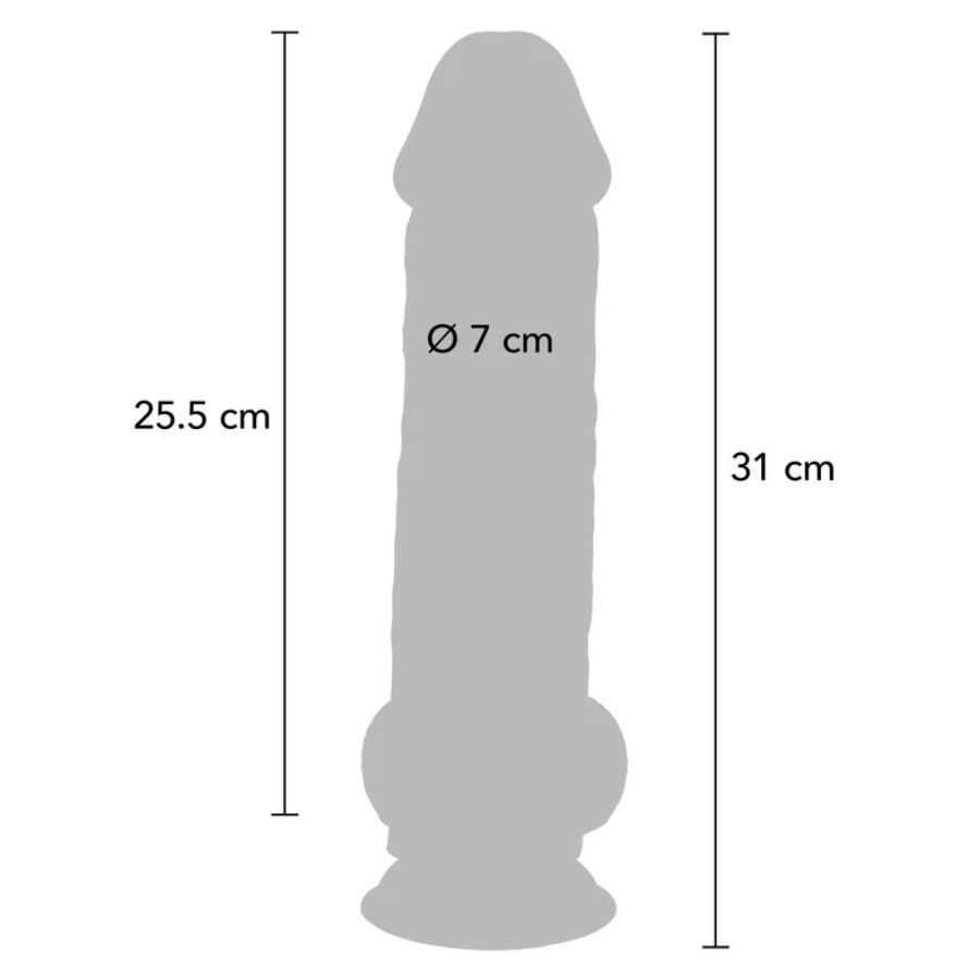 GET REAL - DELUXE REALISTIC PENIS WITH TESTICLES EXTRA THICK 31 CM - Image 3
