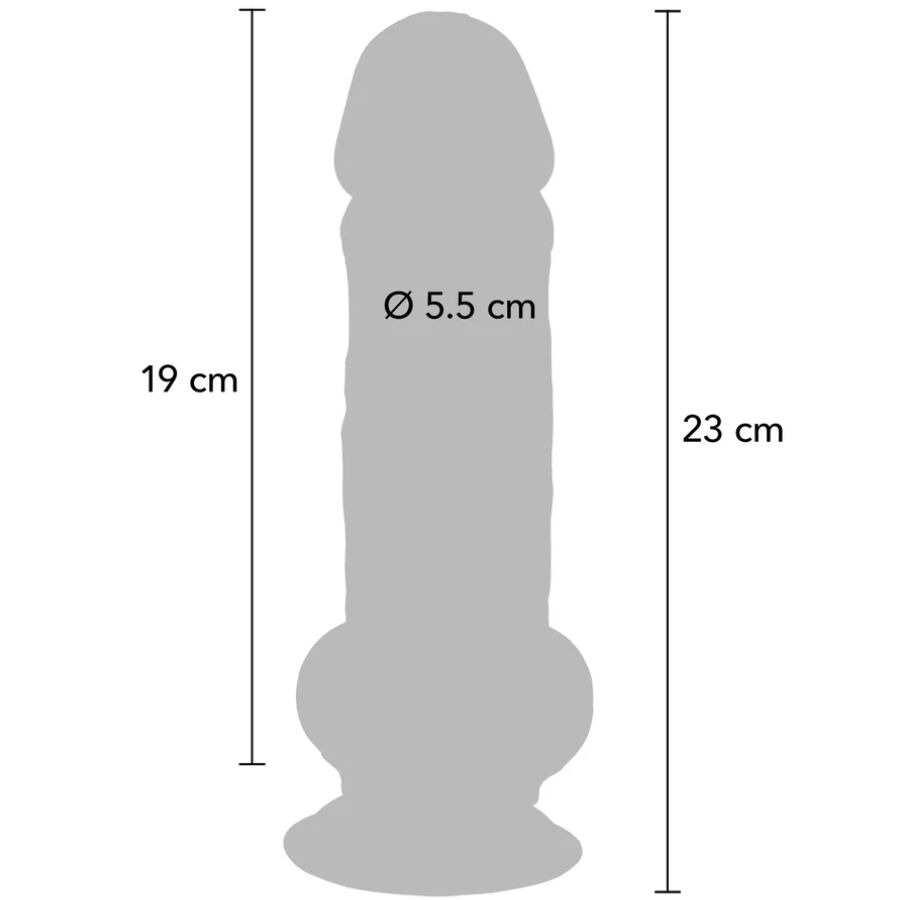 GET REAL - DELUXE REALISTIC PENIS WITH TESTICLES EXTRA THICK 23 CM - Image 3