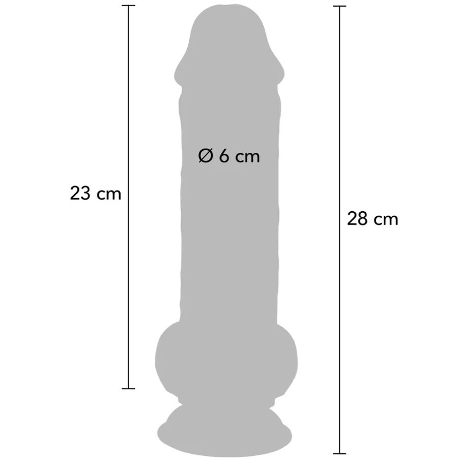 GET REAL - DELUXE REALISTIC PENIS WITH TESTICLES EXTRA THICK 28 CM - Image 4