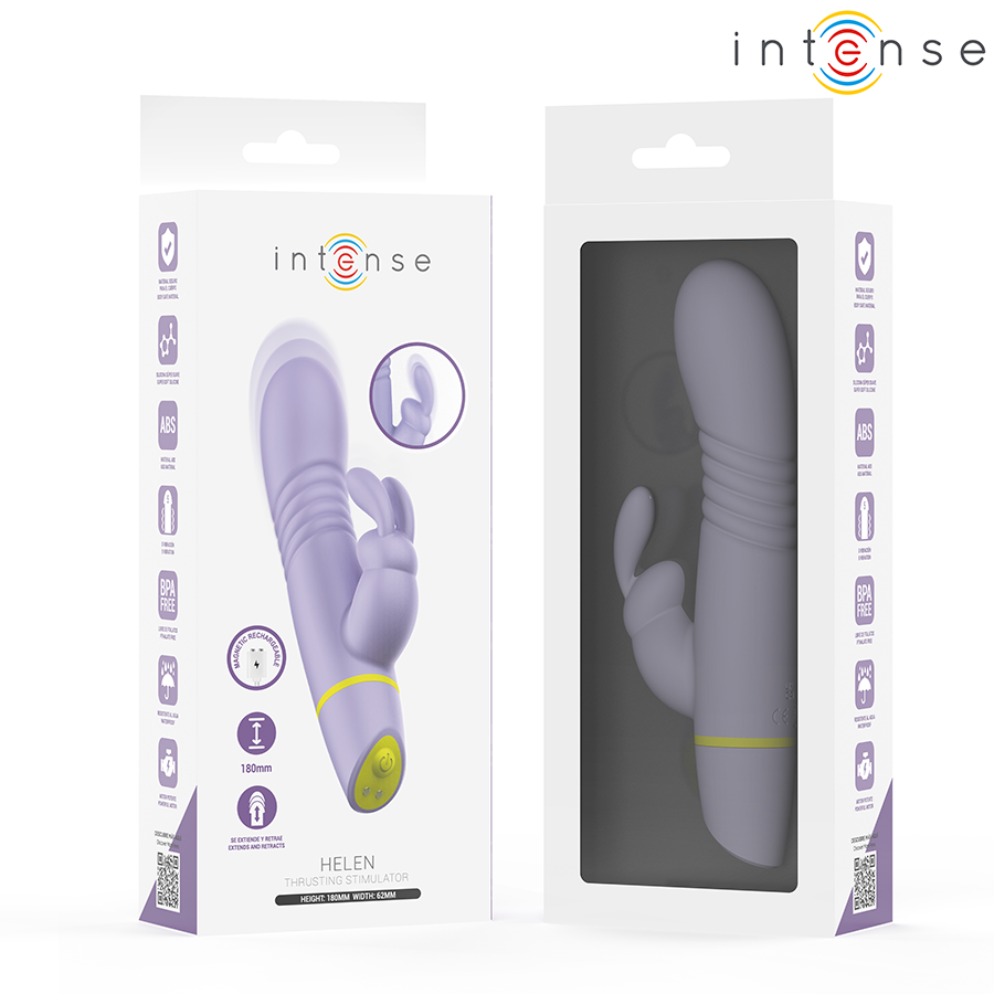 INTENSE - STIMULATEUR ET VIBRATEUR À POUSSÉE HELEN RABBIT – Image 4