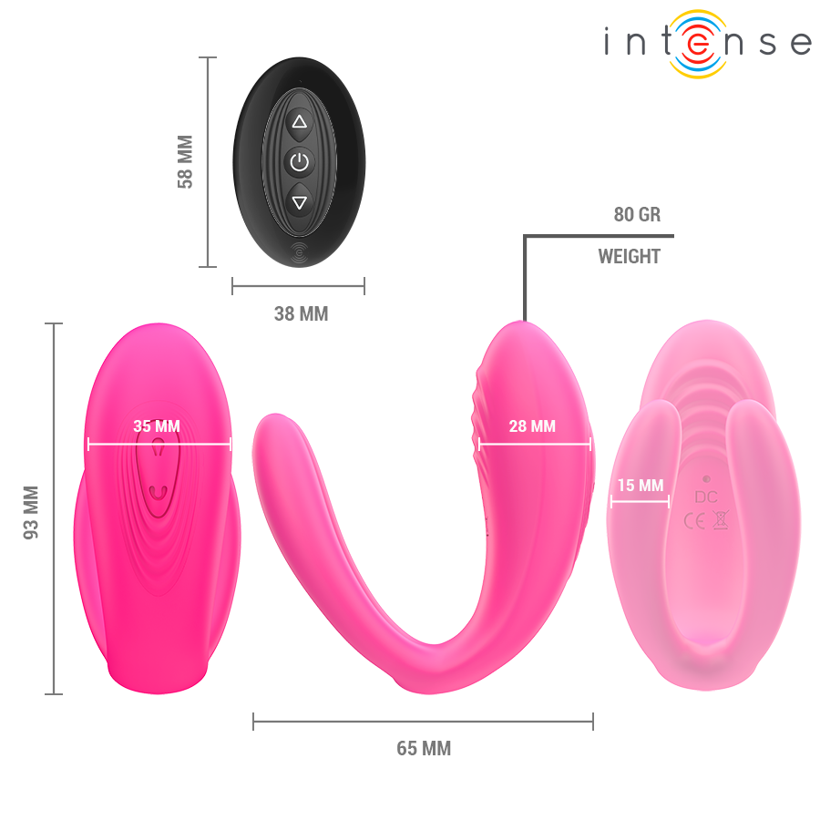 INTENSE - JULIA DOUBLE VIBRATEUR À PINCE STIMULATEUR AVEC TÉLÉCOMMANDE – Image 10