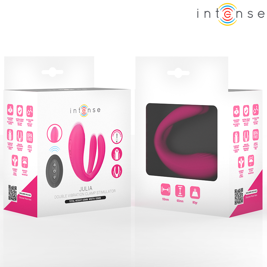 INTENSE - JULIA DOUBLE VIBRATEUR À PINCE STIMULATEUR AVEC TÉLÉCOMMANDE – Image 3