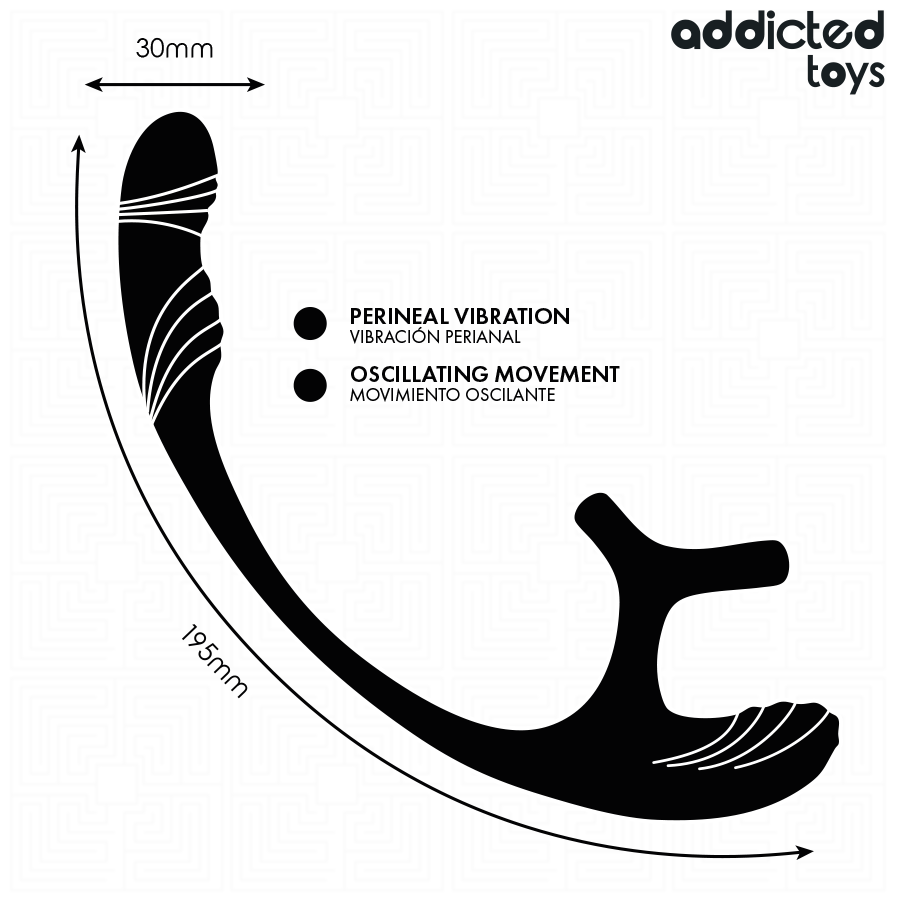 ADDICTED TOYS - PLUG ANAL AVEC VIBRATION, ONDULATION À 360° ET STIMULATEUR DE TESTICULES – Image 7