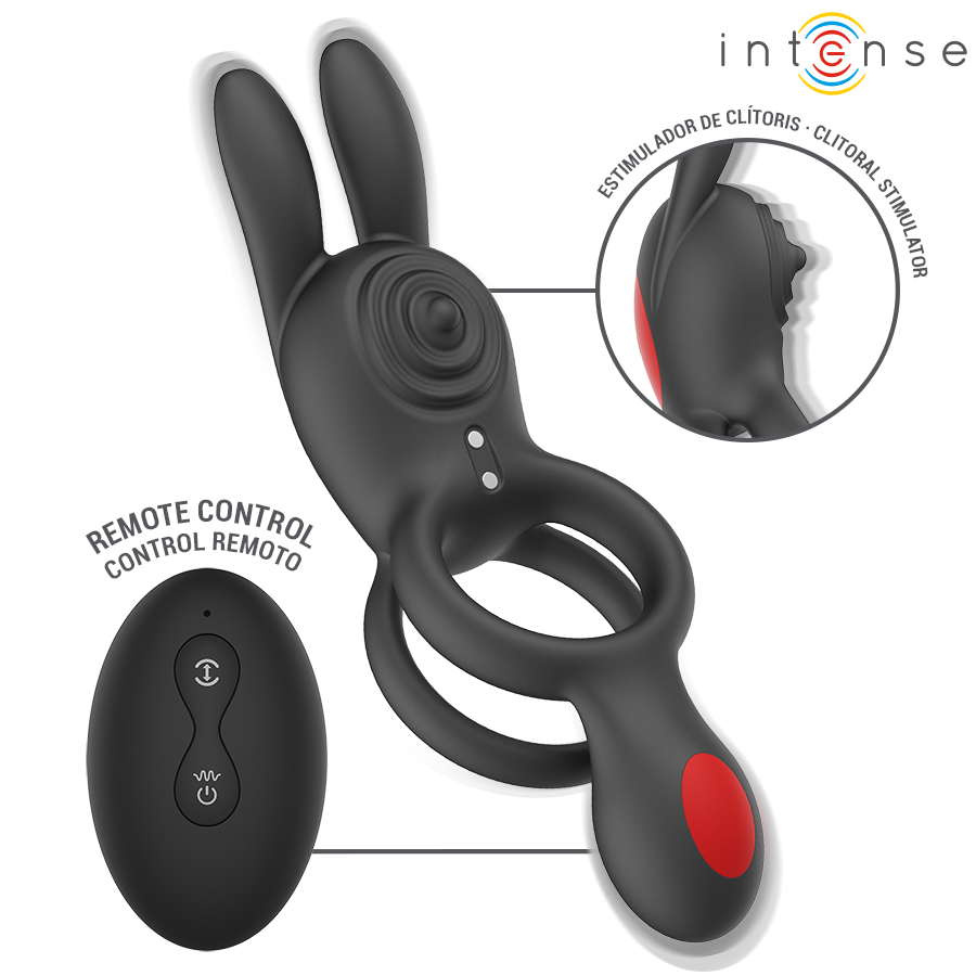 INTENSE - QUINN DOUBLE VIBRATION ANNEAU AVEC TÉLÉCOMMANDE – Image 5