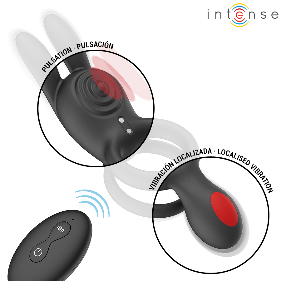 INTENSE - QUINN DOUBLE VIBRATION ANNEAU AVEC TÉLÉCOMMANDE – Image 6