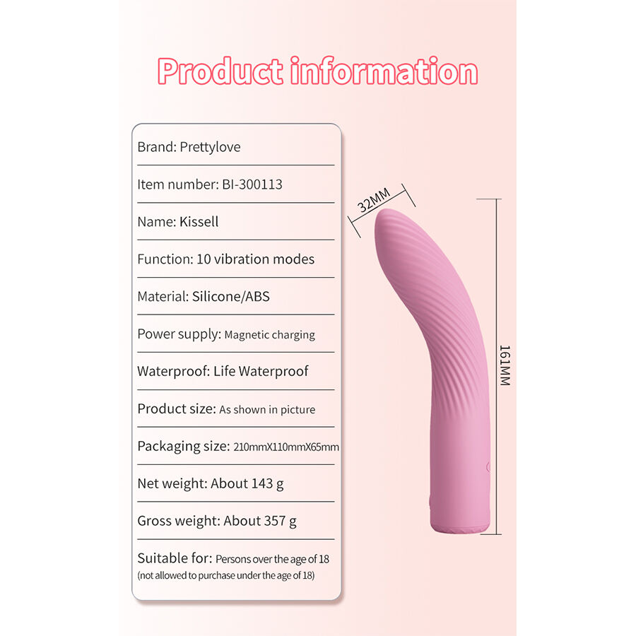 PRETTY LOVE - KISELL VIBRADOR PUNTO G ROSA - Imagen 9