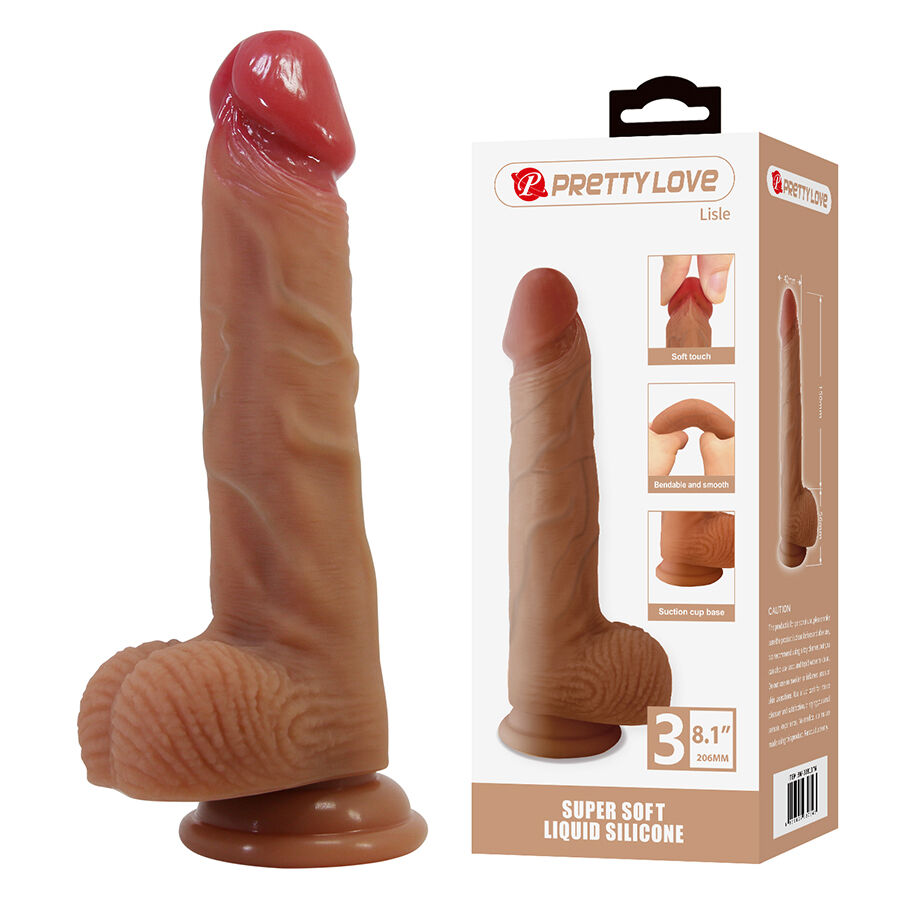 PRETTY LOVE - LISLE REALISTIC DILDO WITH SUCTION CUP 20.6 CM -Ø- 4.2 CM - Image 2