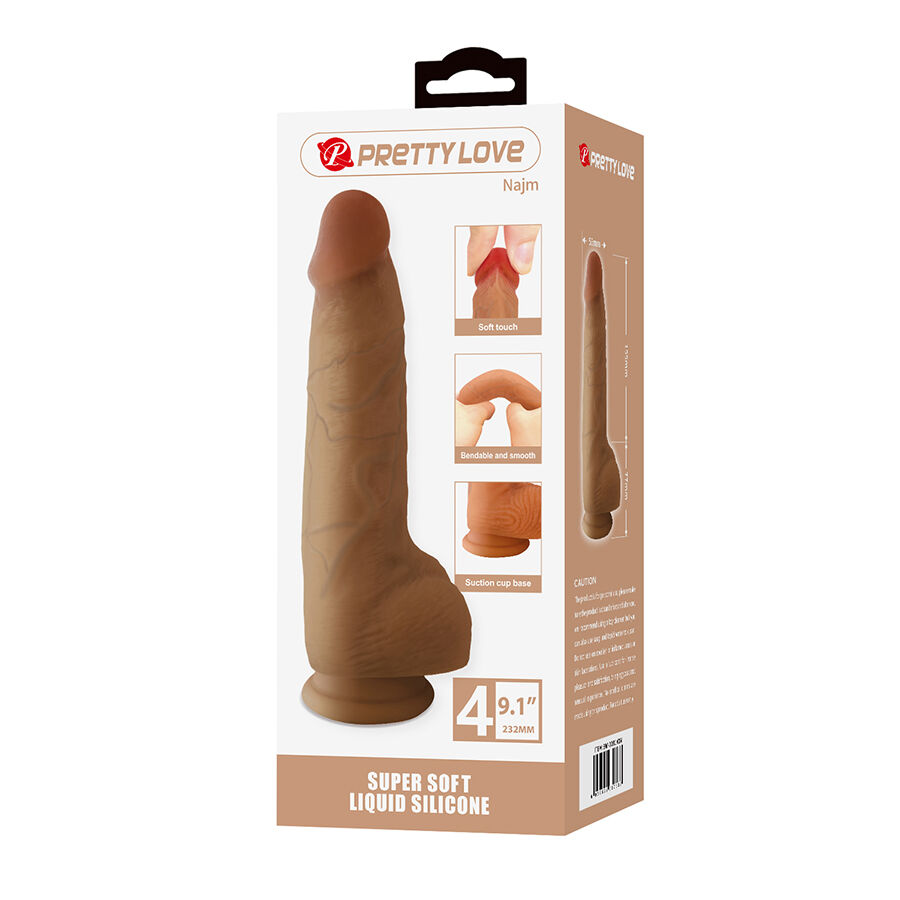 PRETTY LOVE - NAJM DILDO REALÍSTICO CON VENTOSA 23.2 CM -Ø- 5.5 CM - Imagen 7