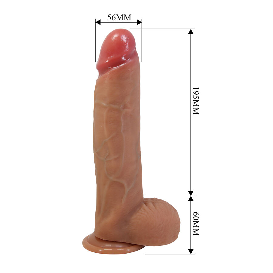 PRETTY LOVE - MENDEL DILDO REALÍSTICO CON VENTOSA 25.5 CM -Ø- 5.6 CM - Imagen 6