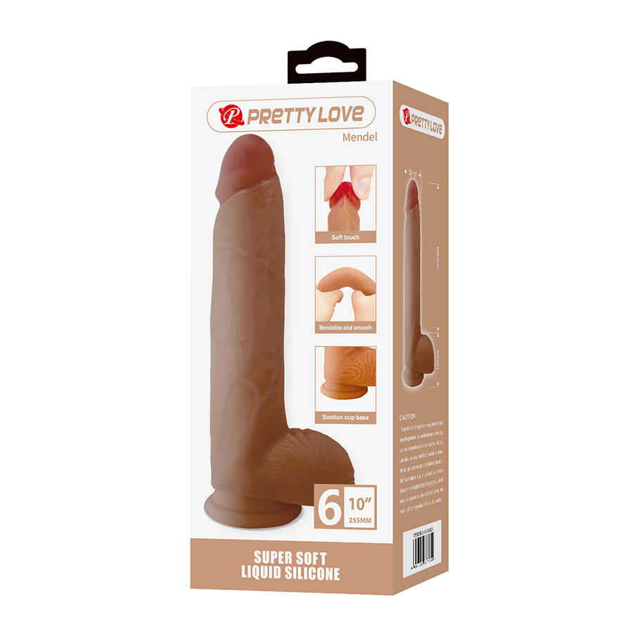 PRETTY LOVE - MENDEL DILDO REALÍSTICO CON VENTOSA 25.5 CM -Ø- 5.6 CM - Imagen 7
