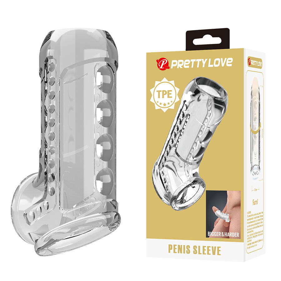 PRETTY LOVE - TRANSPARENTE, STRUKTURIERTE PENISHÜLLE – Bild 2