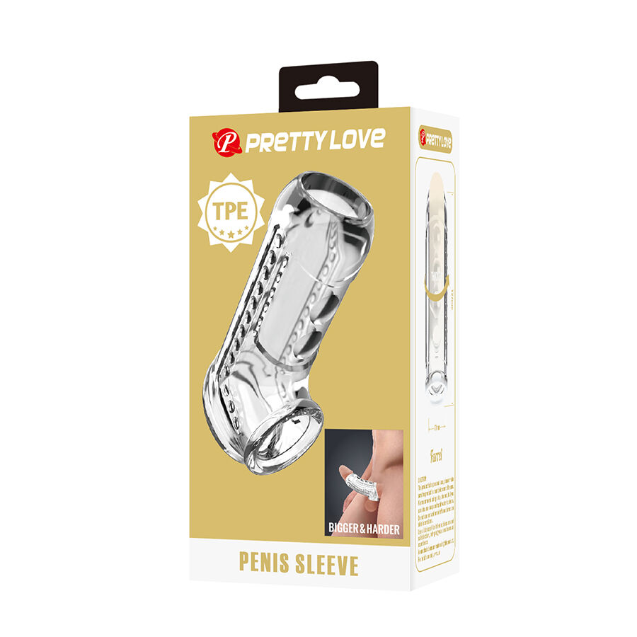 PRETTY LOVE - TRANSPARENTE, STRUKTURIERTE PENISHÜLLE – Bild 8