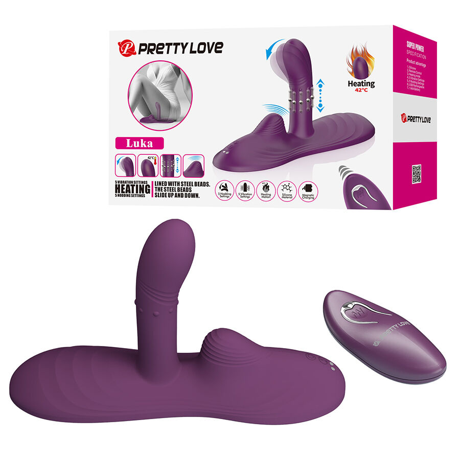 PRETTY LOVE - LUKA VIBRATEUR À POSITION ASSISE AVEC EFFET CHAUFFANT ET TÉLÉCOMMANDE – Image 5