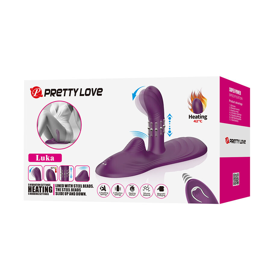 PRETTY LOVE - LUKA VIBRATEUR À POSITION ASSISE AVEC EFFET CHAUFFANT ET TÉLÉCOMMANDE – Image 3