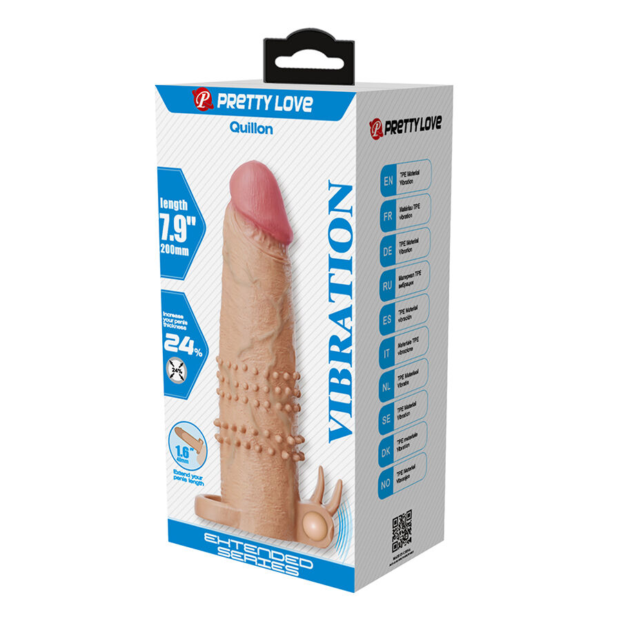 PRETTY LOVE - QUILLON FUNDA PARA PENE CON ESTIMULADOR DE CLÍTORIS Y VIBRACIÓN - Imagen 2