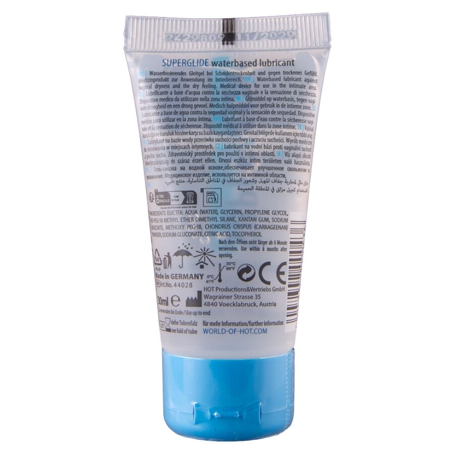 HOT - SUPERGLIDE LIQUID PLEASURE GLEITMITTEL AUF WASSERBASIS 30 ML – Bild 2