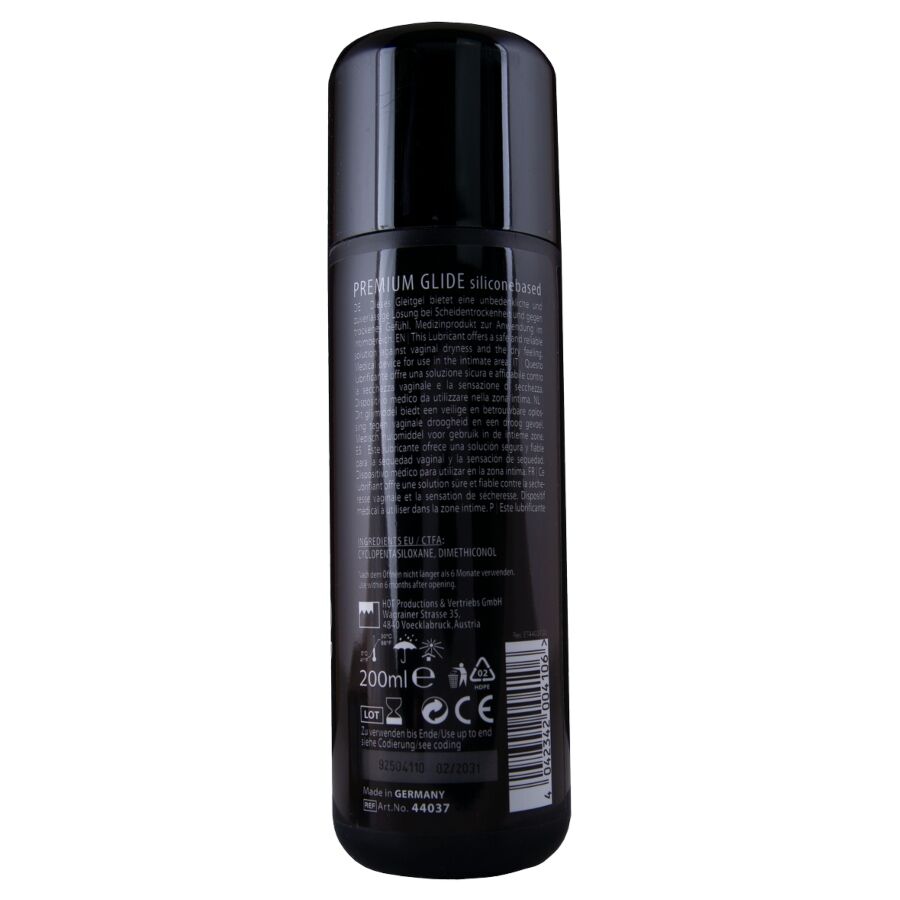 HOT - PREMIUM SILICONE GLIDE LUBRICANTE BASE SILICONA 200 ML - Imagen 2