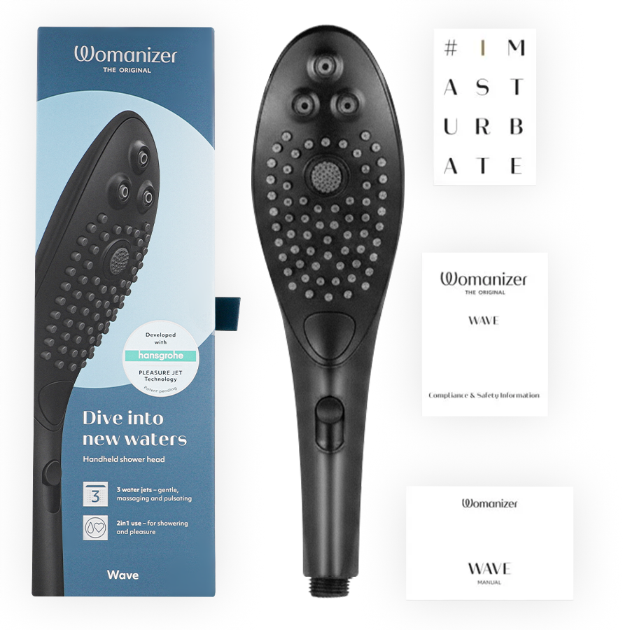 WOMANIZER - POMMEAU DE DOUCHE STIMULANT CLITORIAL WAVE NOIR – Image 6