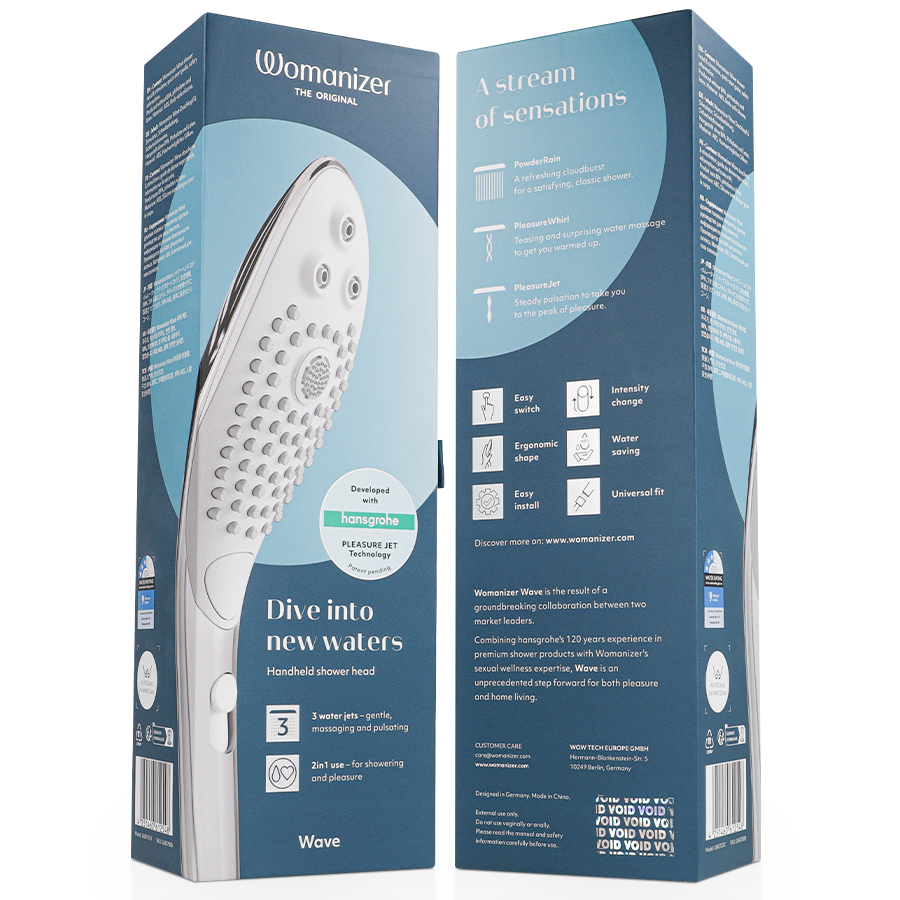WOMANIZER - POMMEAU DE DOUCHE STIMULANT CLITORIAL WAVE CHROME – Image 7