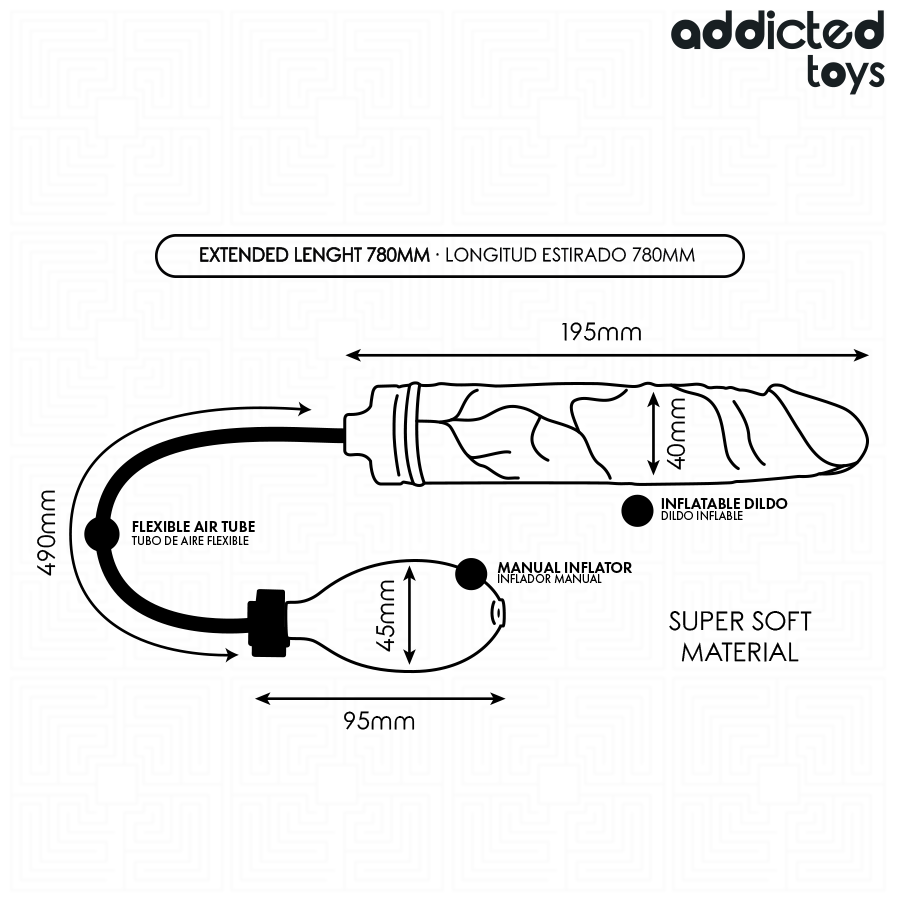 ADDICTED TOYS - DILDO INFLABLE MODELO 4 - Imagen 6
