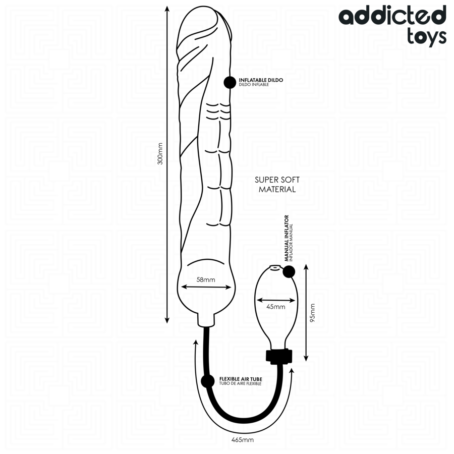 ADDICTED TOYS - DILDO INFLABLE XL MODELO 5 - Imagen 7