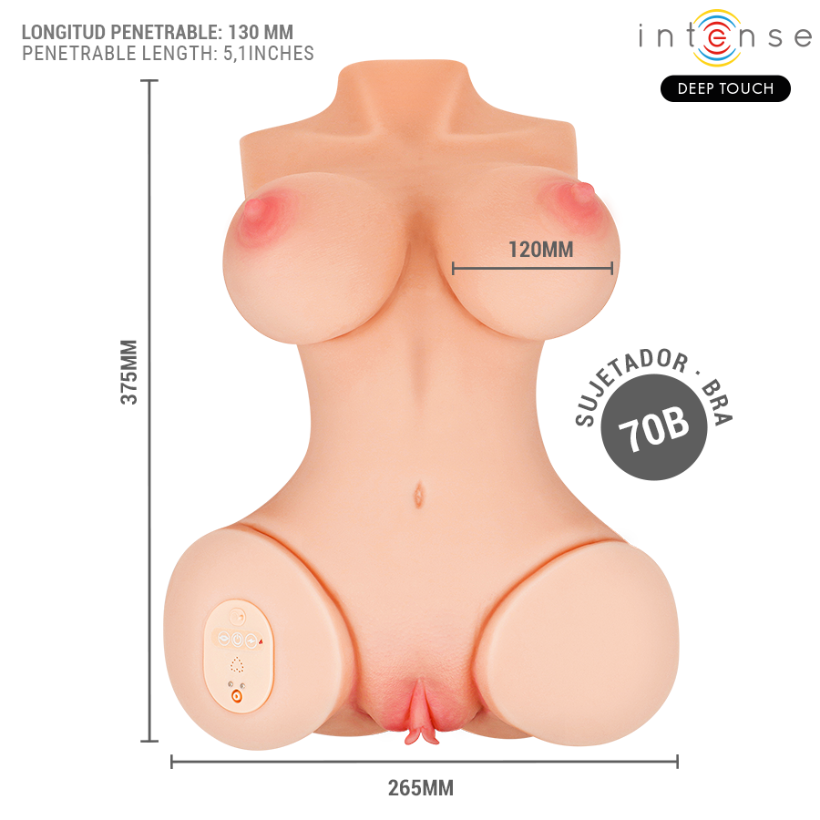 INTENSE DEEP TOUCH - VERO TORSO VAGINA CON EFECTO SUCCIÓN, CALOR, VIBRACIÓN Y VOZ 5.5 KG - Imagen 7