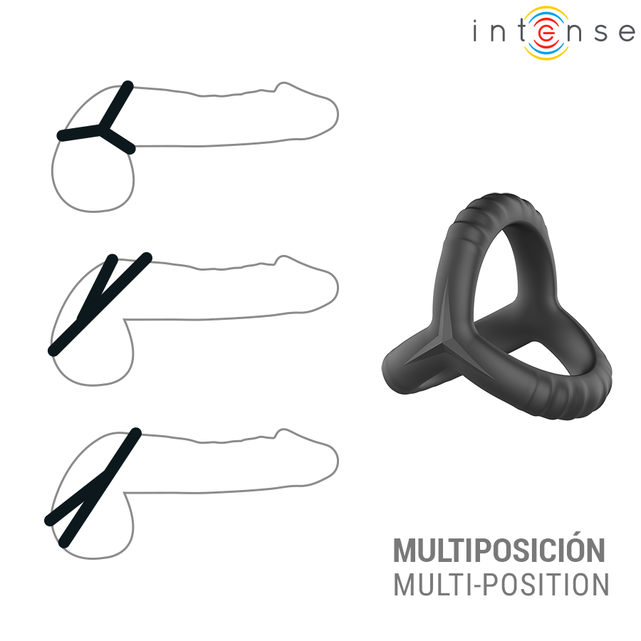 INTENSE - JOHN ANNEAU TRIPLE AJUSTABLE POUR LE PÉNIS MODÈLE 4 – Image 3