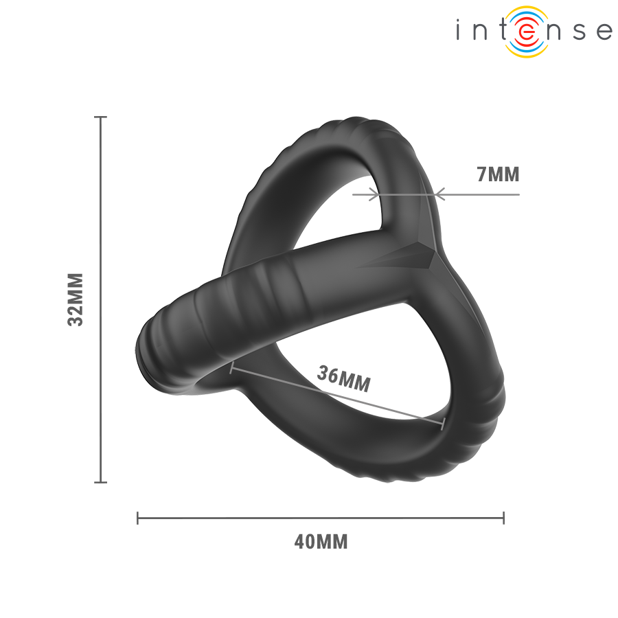 INTENSE - JOHN ANNEAU TRIPLE AJUSTABLE POUR LE PÉNIS MODÈLE 4 – Image 6
