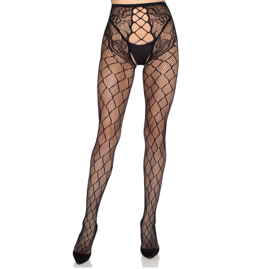LEG AVENUE - COLLANT A RETE 1966 CON SLIP SENZA CAVALLO NERO - TAGLIA UNICA - immagine 5