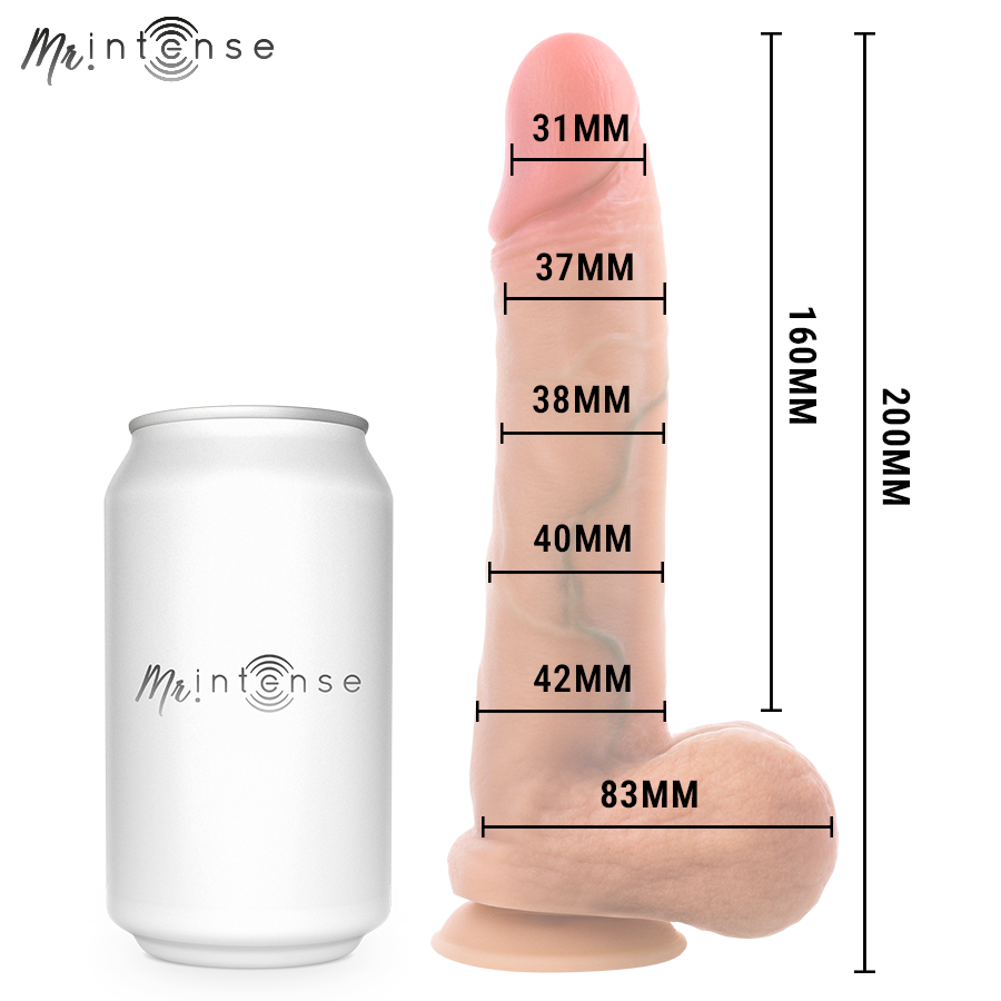 MR INTENSE - GARY M ULTRA-REALISTIC SILICONE COCK WITH TESTICLES 20 CM -Ø- 4.2 CM - Image 5