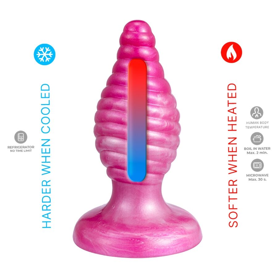 SILEXD - CHERRY ANAL PLUG FANTASY LIQUID SILICONE THERMOREACTIVE PINK 9.2 CM - Image 2