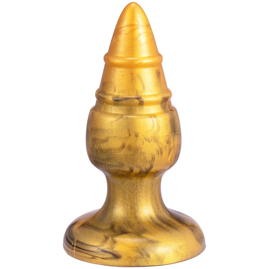 SILEXD - GOLDY ANAL PLUG FANTASY SILICONE LIQUIDO TERMOREATTIVO DORATO 9,2 CM - immagine 3