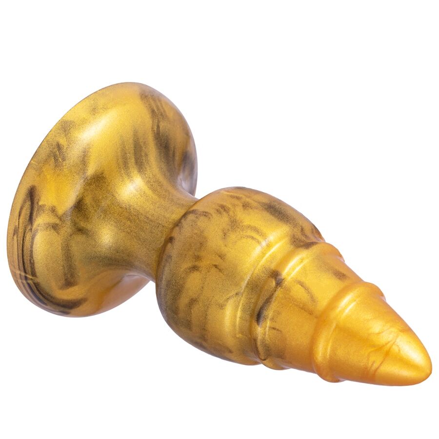SILEXD - GOLDY ANAL PLUG FANTASY SILICONE LIQUIDO TERMOREATTIVO DORATO 9,2 CM - immagine 6