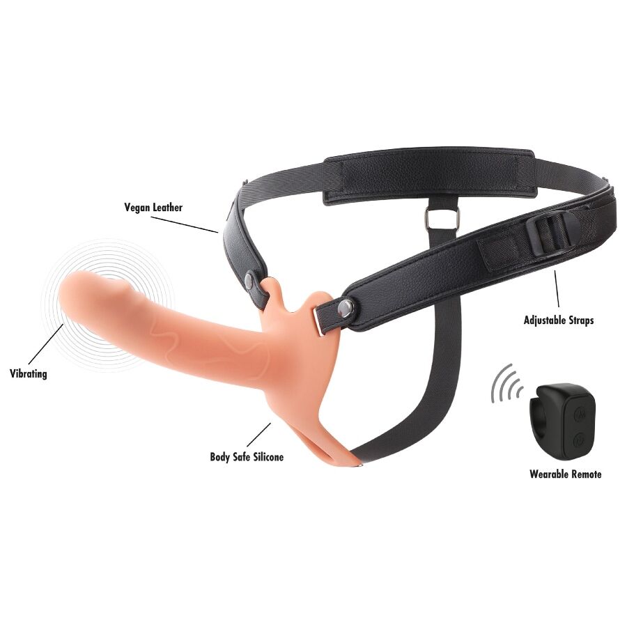 HIDDEN DESIRE - INFERNO STRAP-ON FUNDA PARA PENE CON VIBRACIÓN 16 CM - Imagen 5