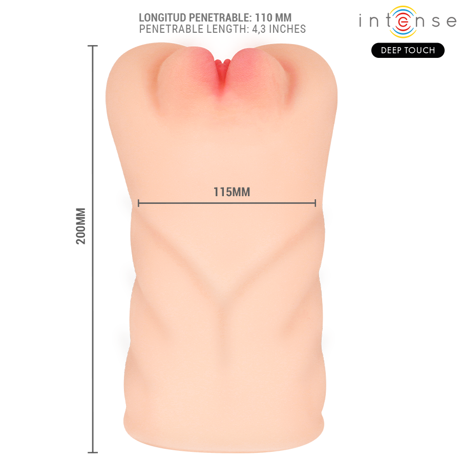 INTENSE DEEP TOUCH - MASTURBATORE AGINALE KRISTA CON ASPIRAZIONE, VIBRAZIONE ED EFFETTO VOCALE 1,2 KG - immagine 3