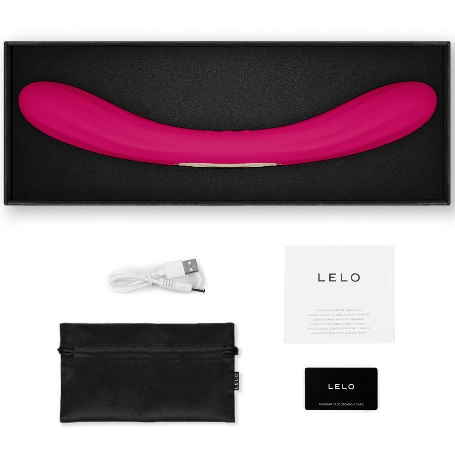 LELO - BOOMERANG VIBRATEUR À DOUBLE EXTRÉMITÉ CERISE – Image 5