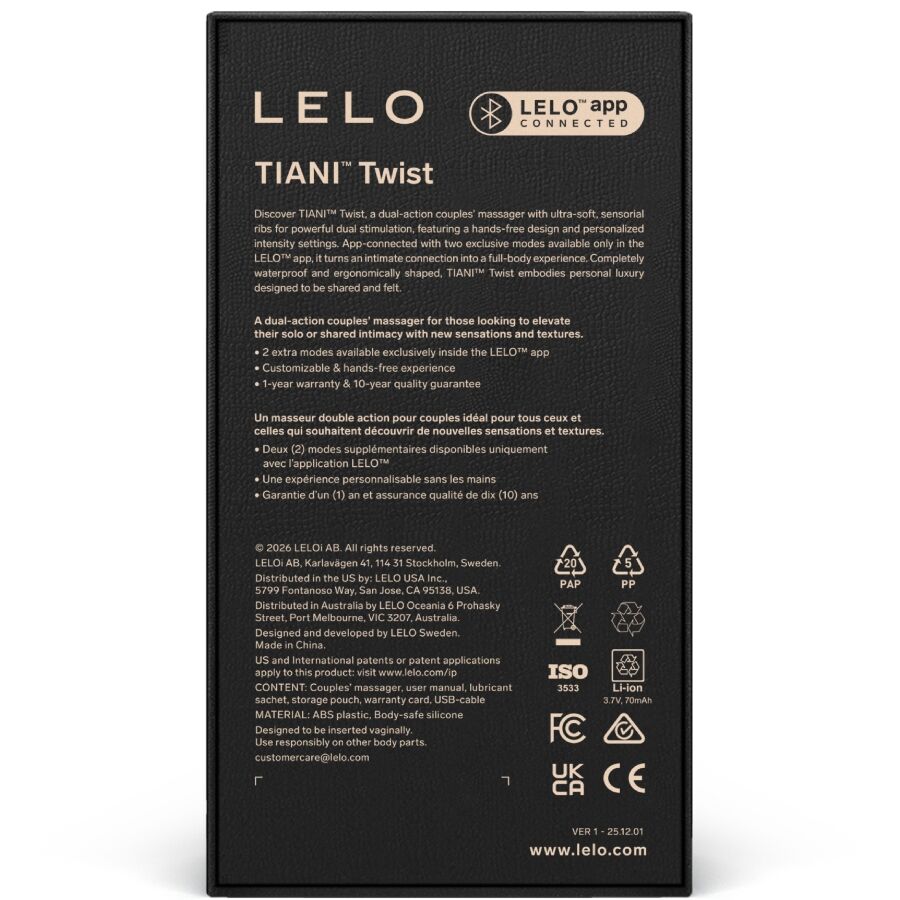 LELO - TIANI TWIST VIBRADOR PARA PAREJAS ROSA - Imagen 2